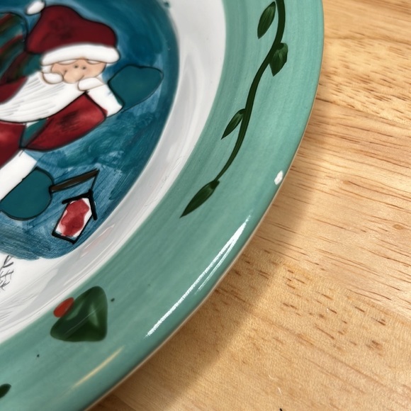 Set of 2 CHRISTMAS THEME Holiday Plates ANGEL And SANTA - Picture 8 of 12